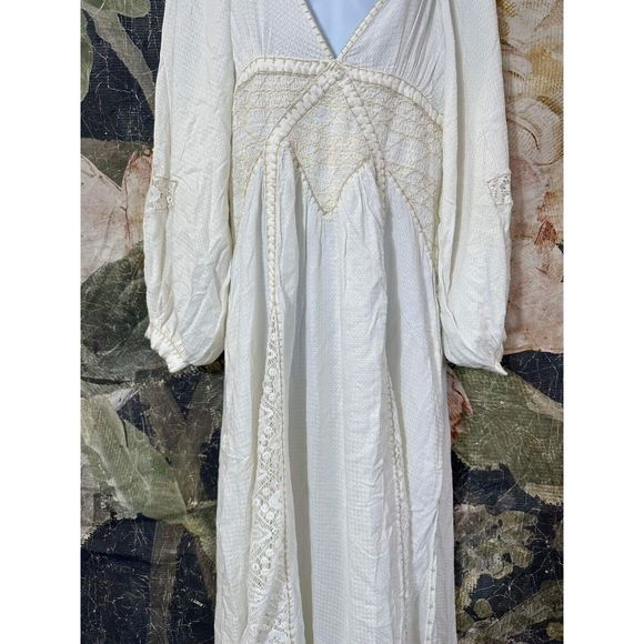 New Free People Southwest Lace Maxi Dress Size M - Picture 5 of 7